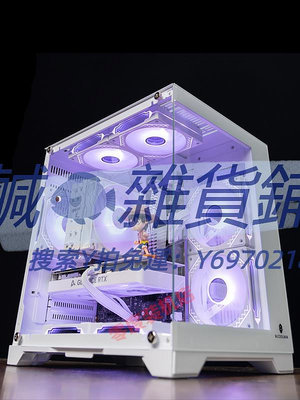 機殼玩嘉孤勇者mini二次元定制主題白色側透電腦臺式M-ATX海景房機箱