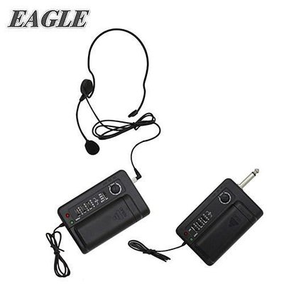 [專業客訂] EAGLE VHF耳麥式/手握式可調無線麥克風 EWM-V8 (付全套配備+黑皮攜行袋)