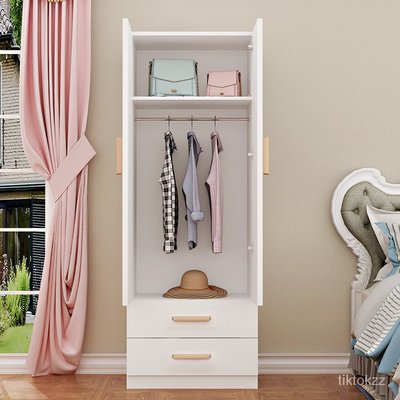 MD衣櫥可定製衣櫃現代簡約單門組合迷你衣櫃窄小型儲物陽臺租房經