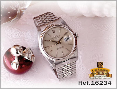 大銘腕錶 二手極新品 勞力士 ROLEX 蠔式 16234 銀面條丁 36MM RX032831