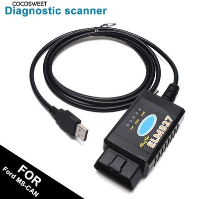 【現貨】USB ELM327適用於MS-CAN HS-CAN馬自達Forscan OBD2診斷掃描器【測試】
