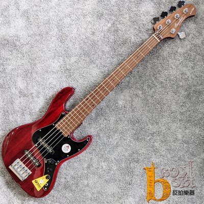 【反拍樂器】Bacchus Bass WL5-ASH/RSM STR 五弦 貝斯 烘烤楓木指板 紅色 免運