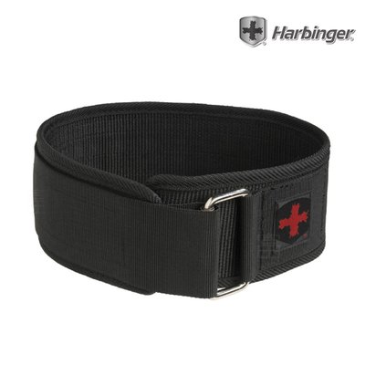 【Harbinger】#243 男款 黑色 專業重訓/健身腰帶 4" Nylon Belt