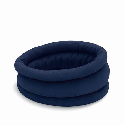 【英國 Ostrich Pillow】創意 旅行護頸枕 Light 遮眼安眠枕 圍巾 西班牙手工製(全藍雙面款式)